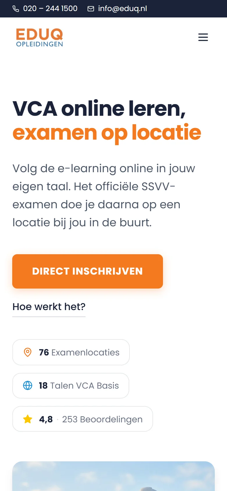 Mobiele leerervaring van EDUQ Online